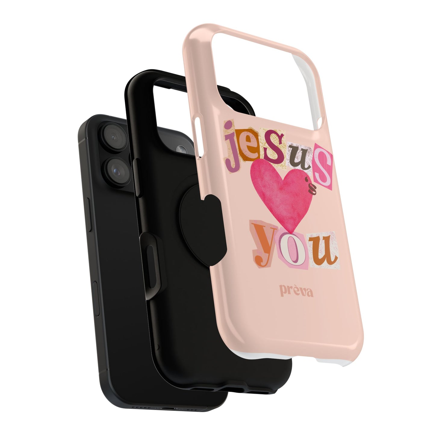 Pink Jesus Loves You Phone Case