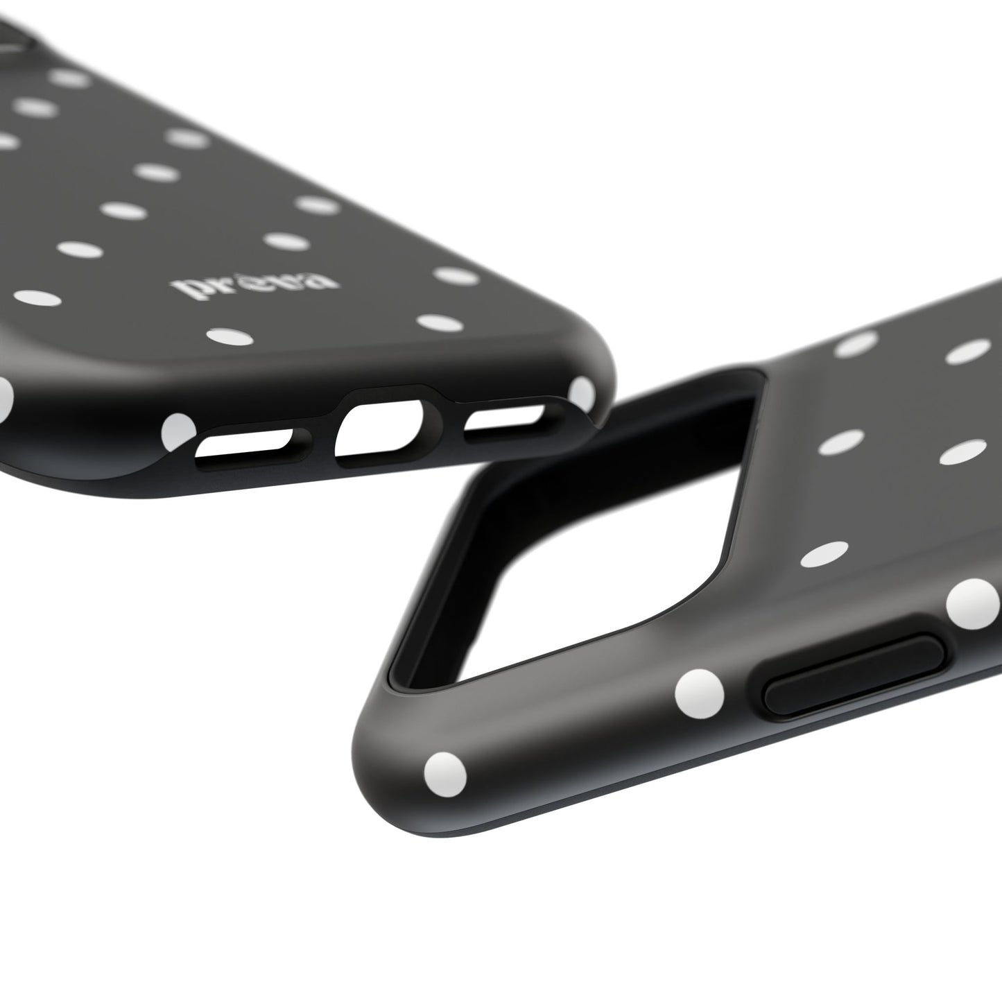 Black with White Polka Dots Phone Case