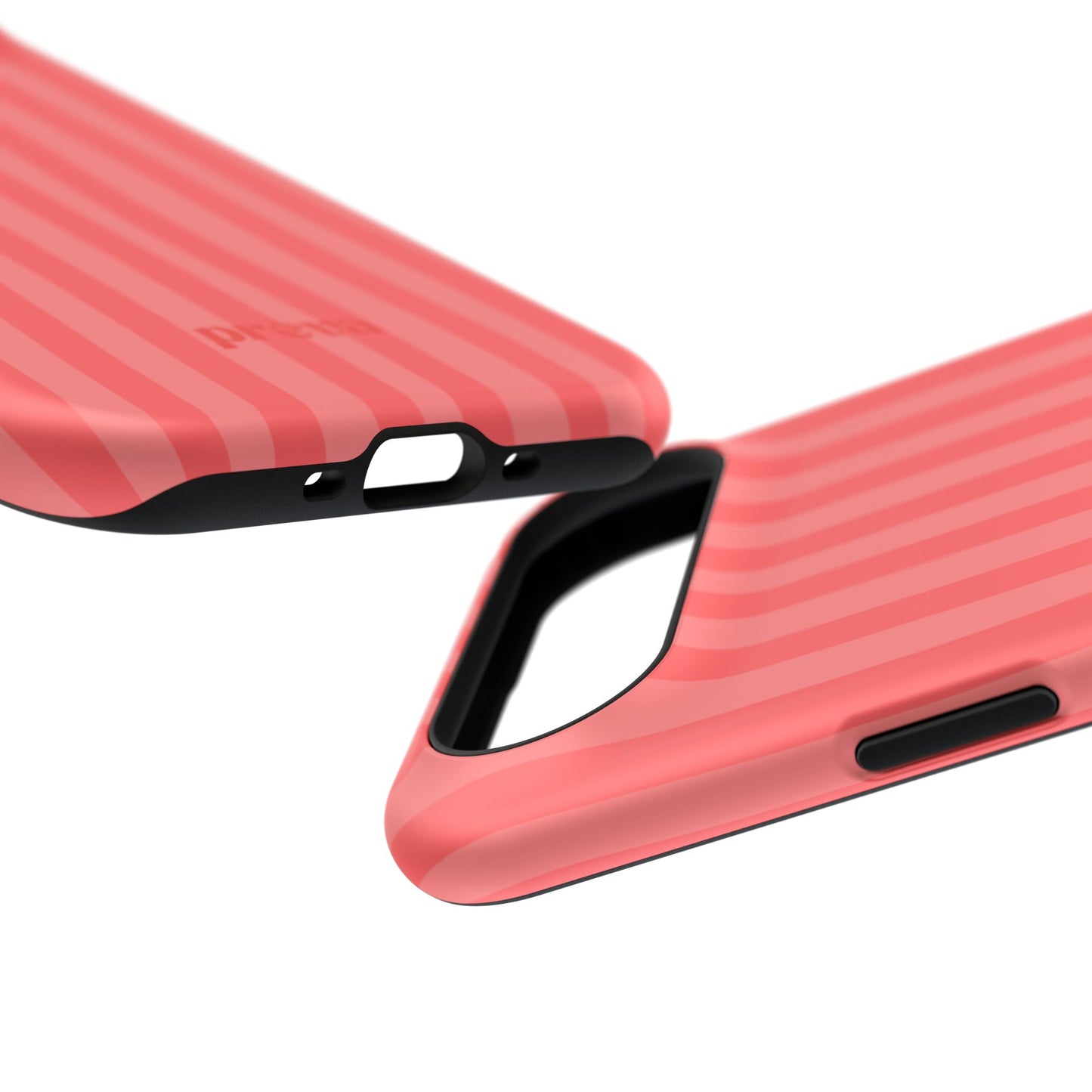 Coral Stipes Phone Case