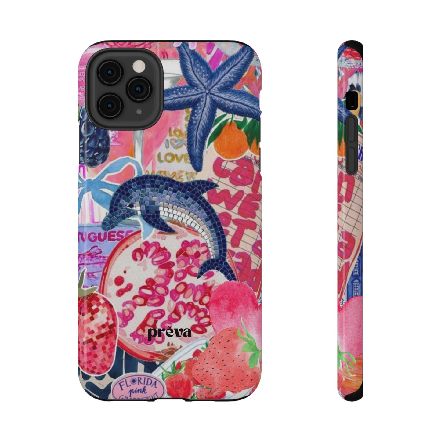 Dolphin Tropics Collage Phone Case