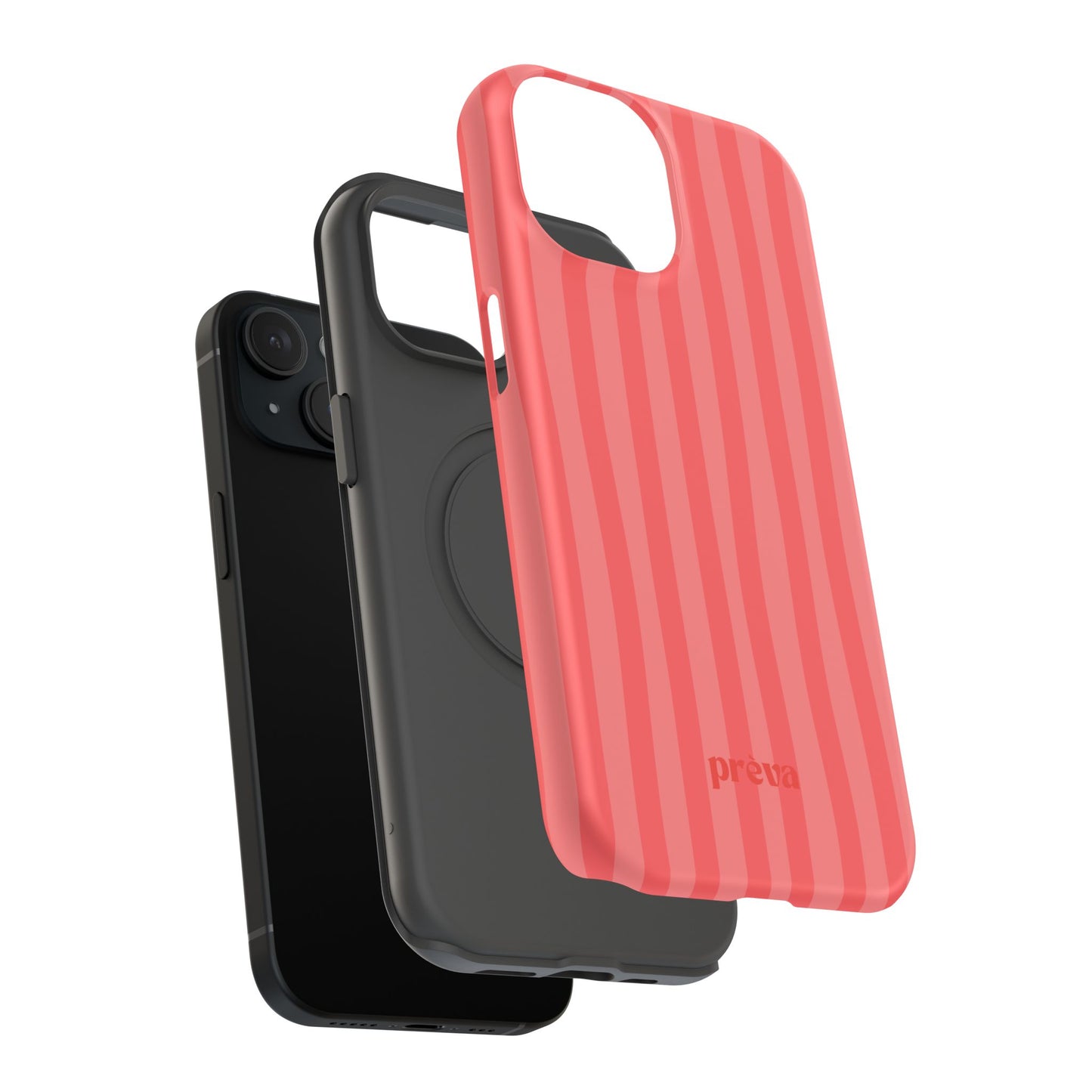 Coral Stipes Phone Case