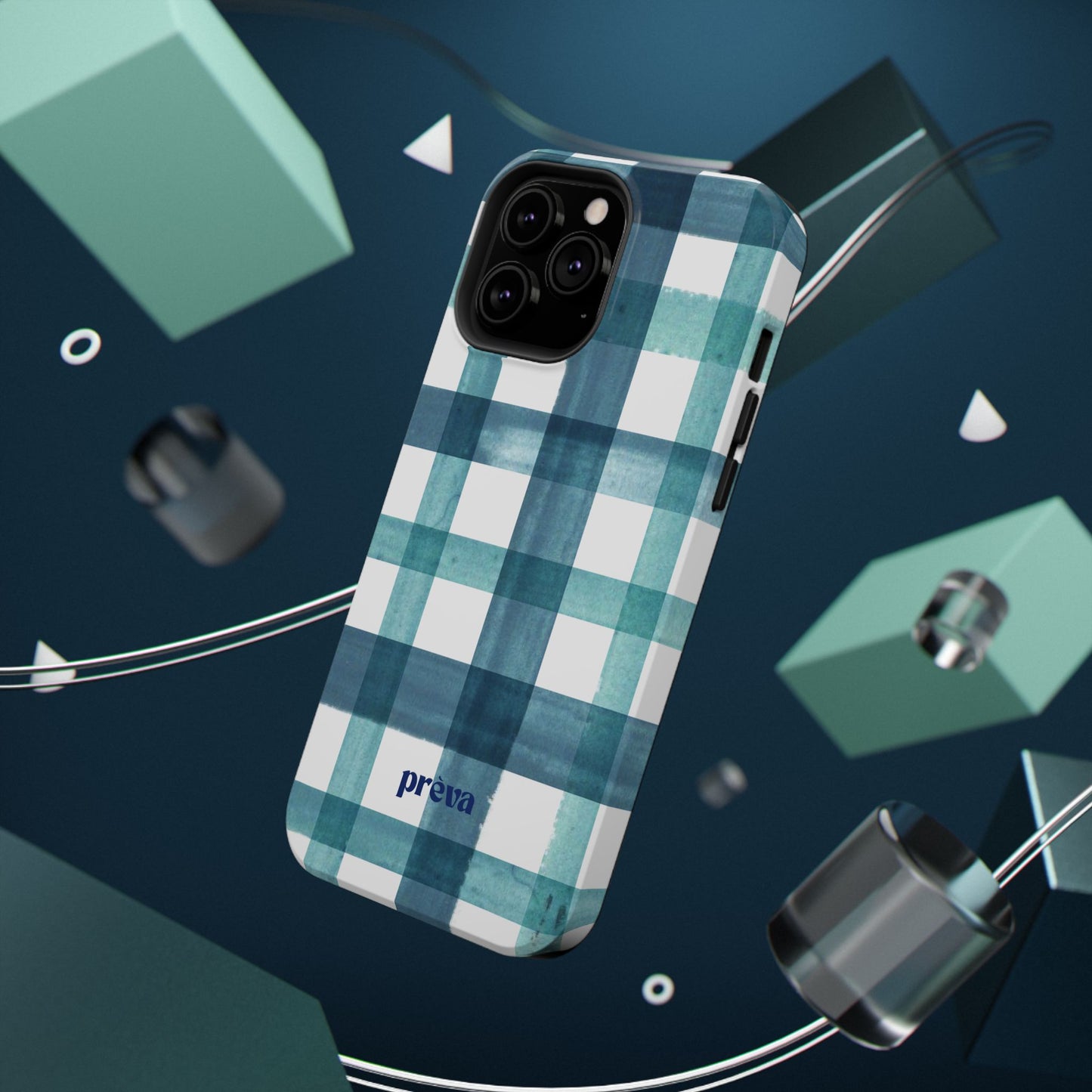 Teal Plaid Phone Case