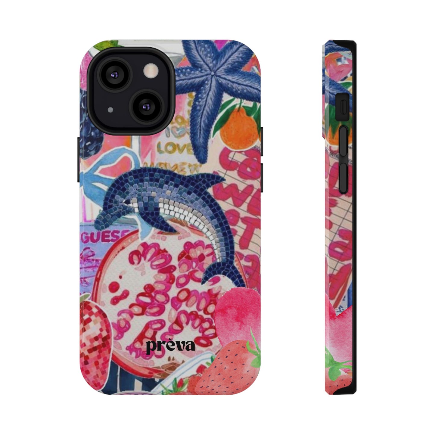 Dolphin Tropics Collage Phone Case
