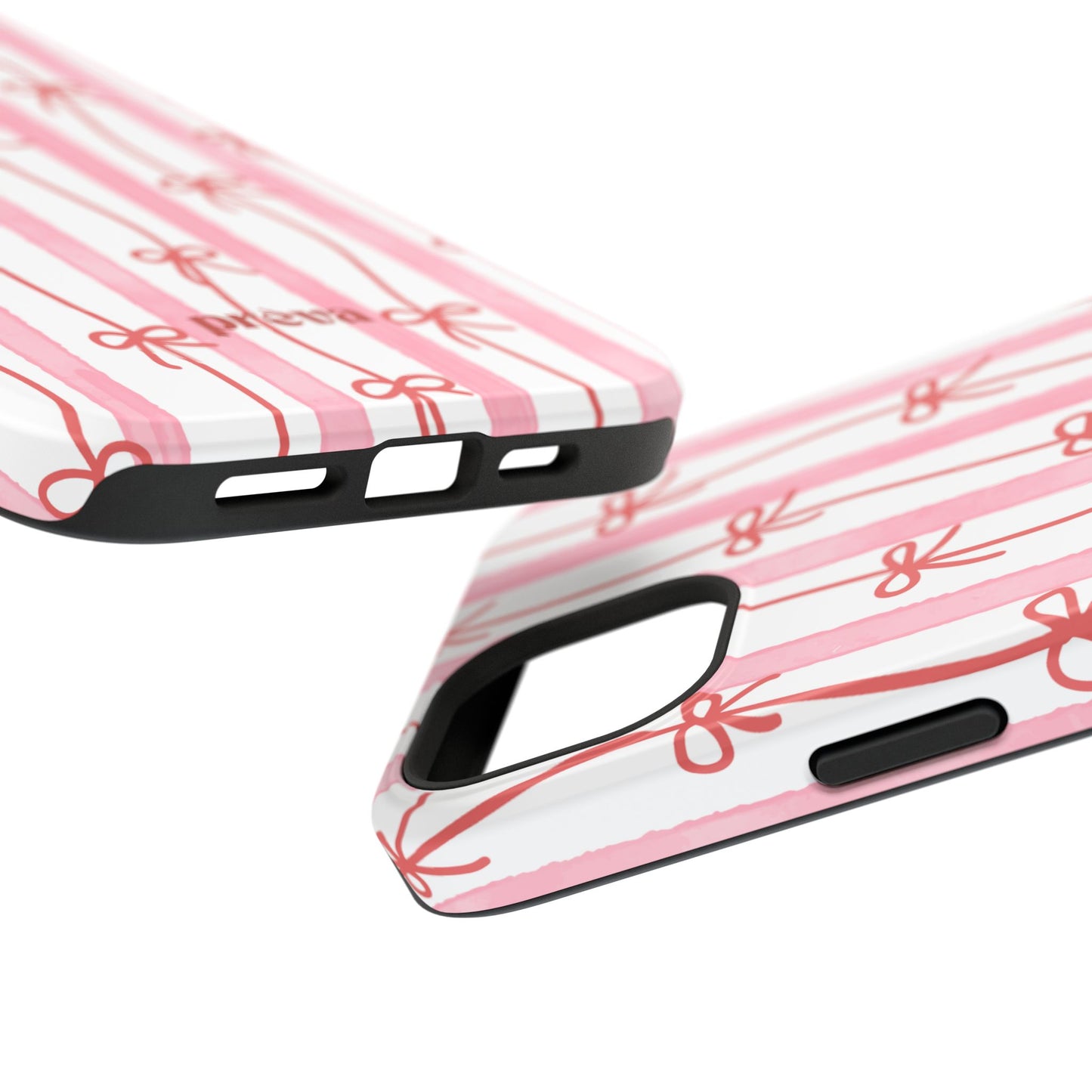Pink Bow Chain Phone Case