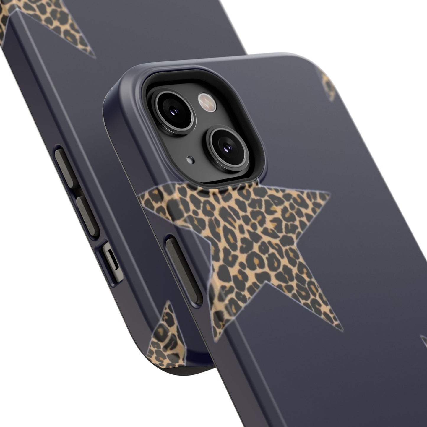 Navy Leopard Star Phone Case