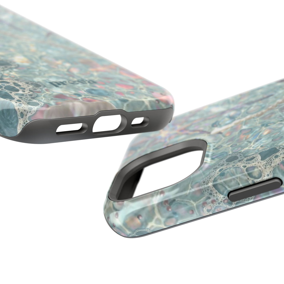 Marbled Seafoam Impact-Resistant Phone Case