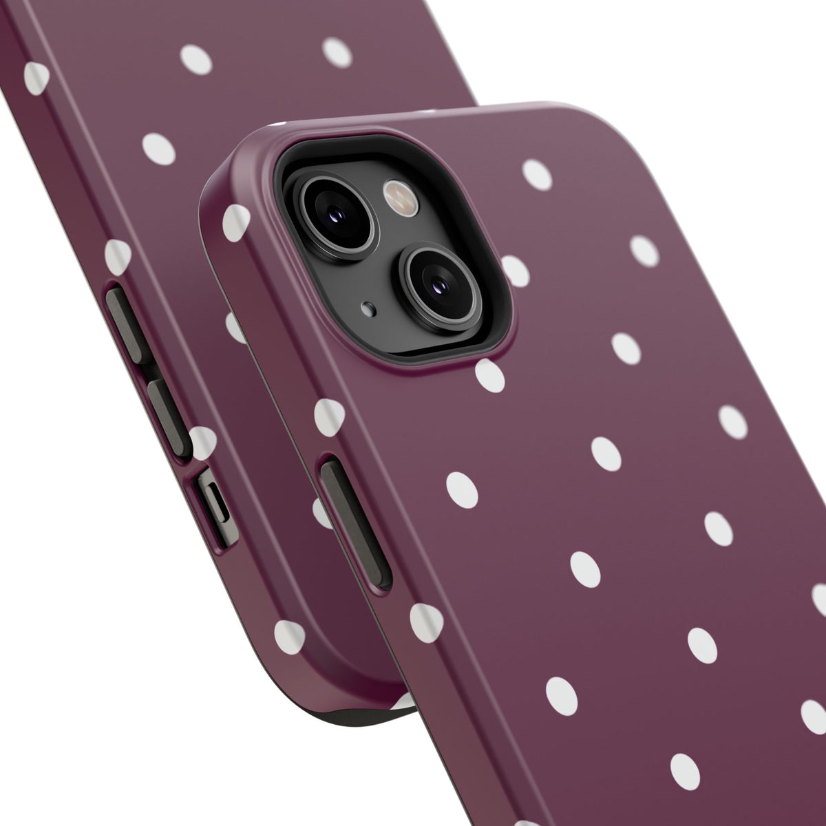 Maroon Polka Dot Phone Case