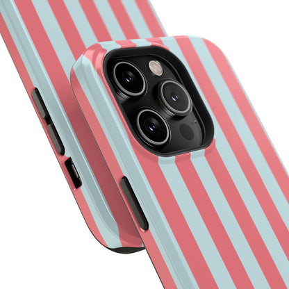 Coral & Teal Stripes Phone Case