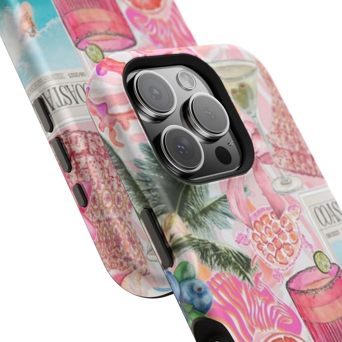 Pink Cocktail Collage Phone Case