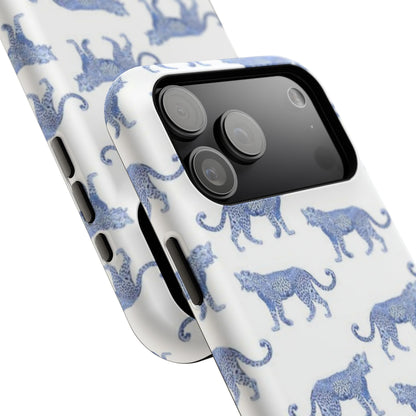 Blue Leopard Pattern Phone Case
