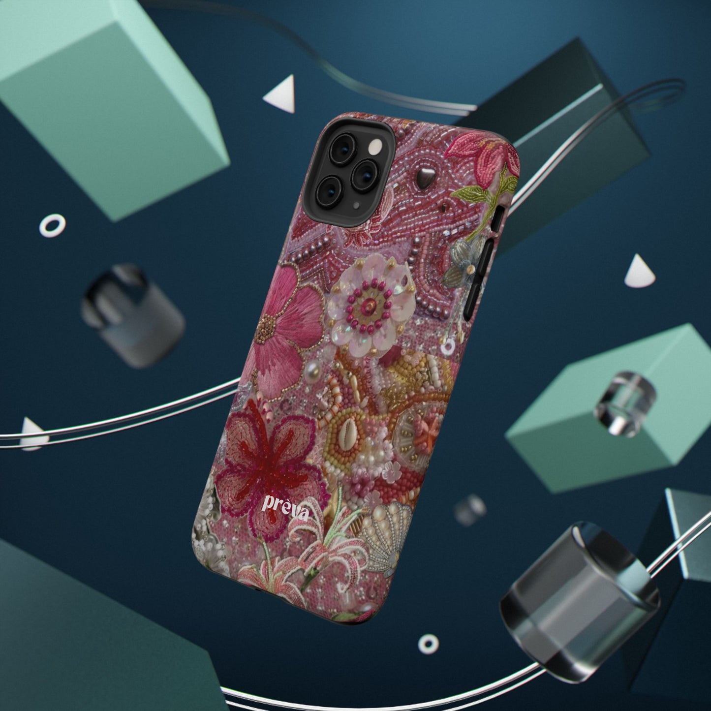 Floral Embroidery Phone Case