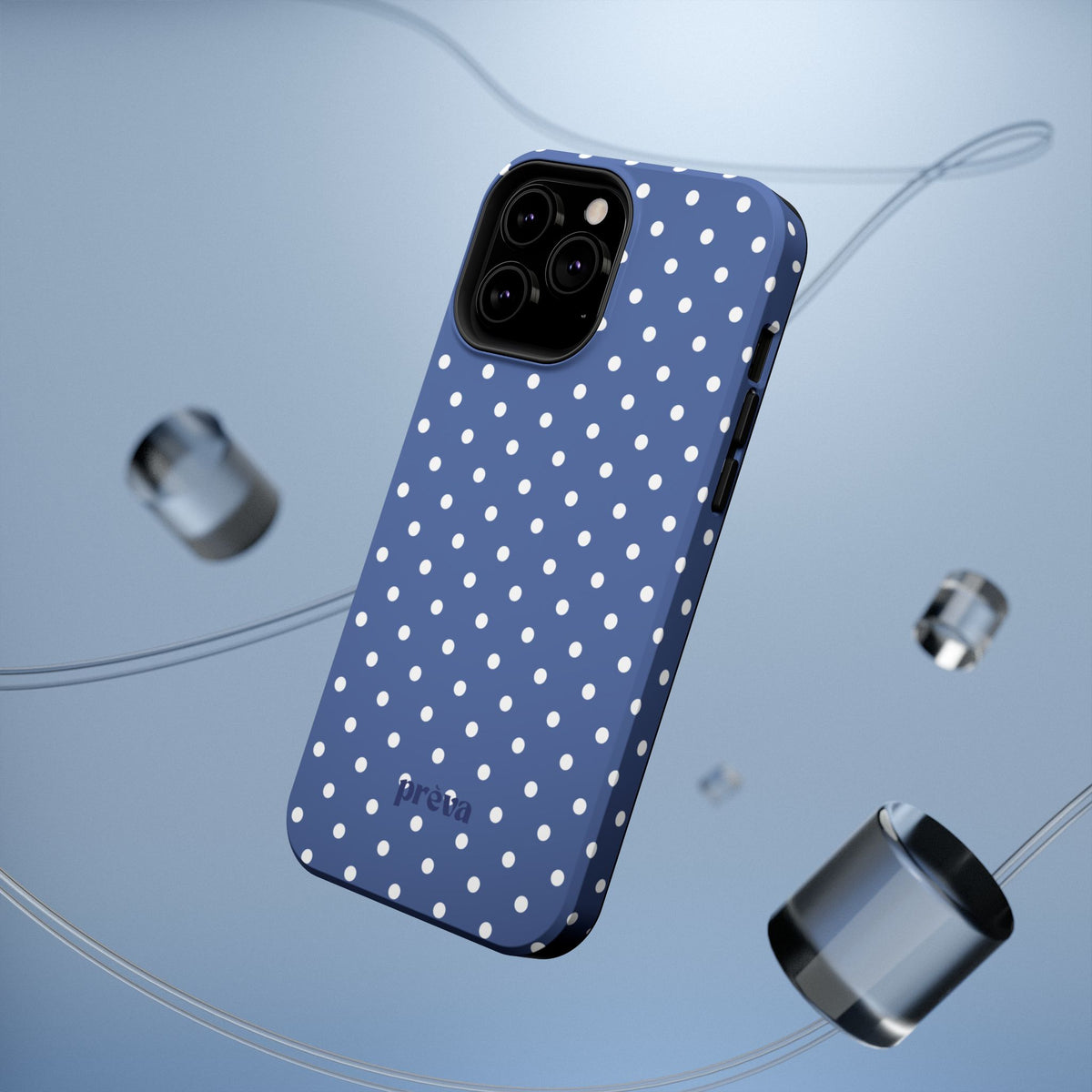 Navy Polka Dot Phone Case