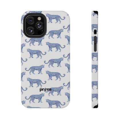 Blue Leopard Pattern Phone Case