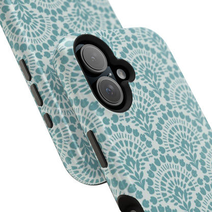 Aqua Lace Pattern Phone Case