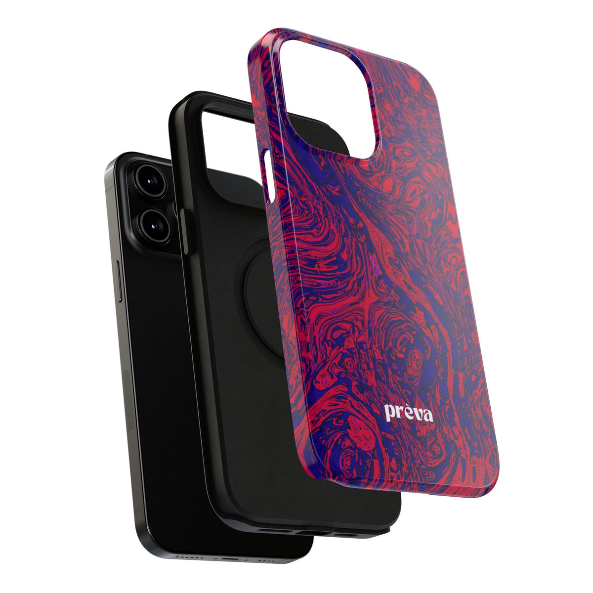 Marbled Red & Purple Impact Phone Case