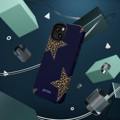 Navy Leopard Star Phone Case
