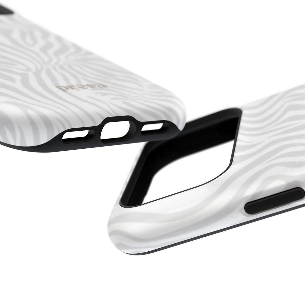 Zebra White Wave Phone Case