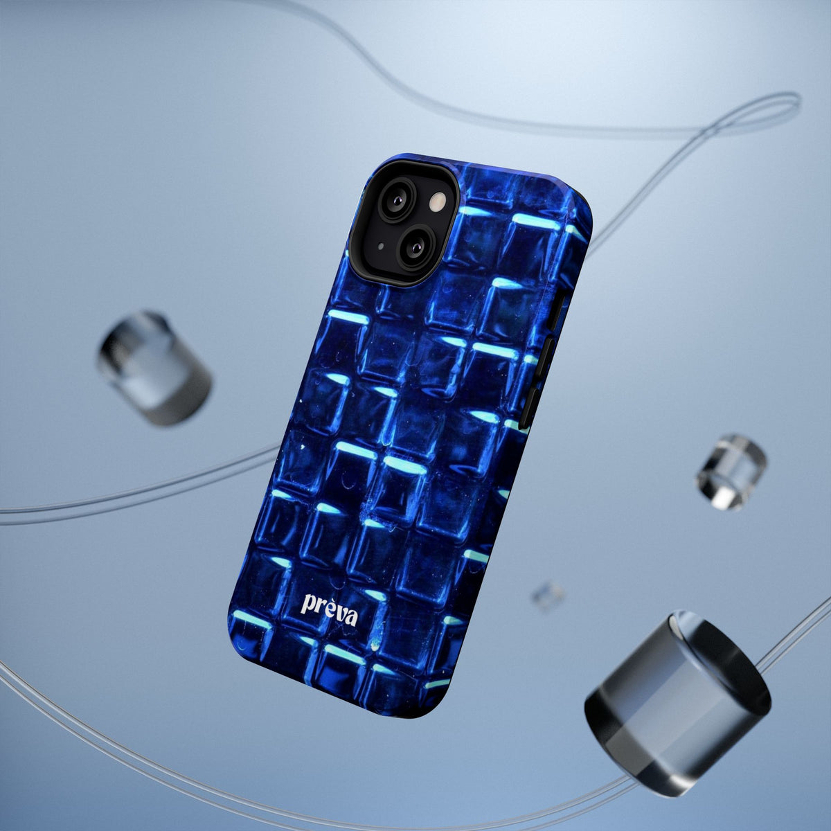 Blue Glass Tile Impact-Resistant Phone Case