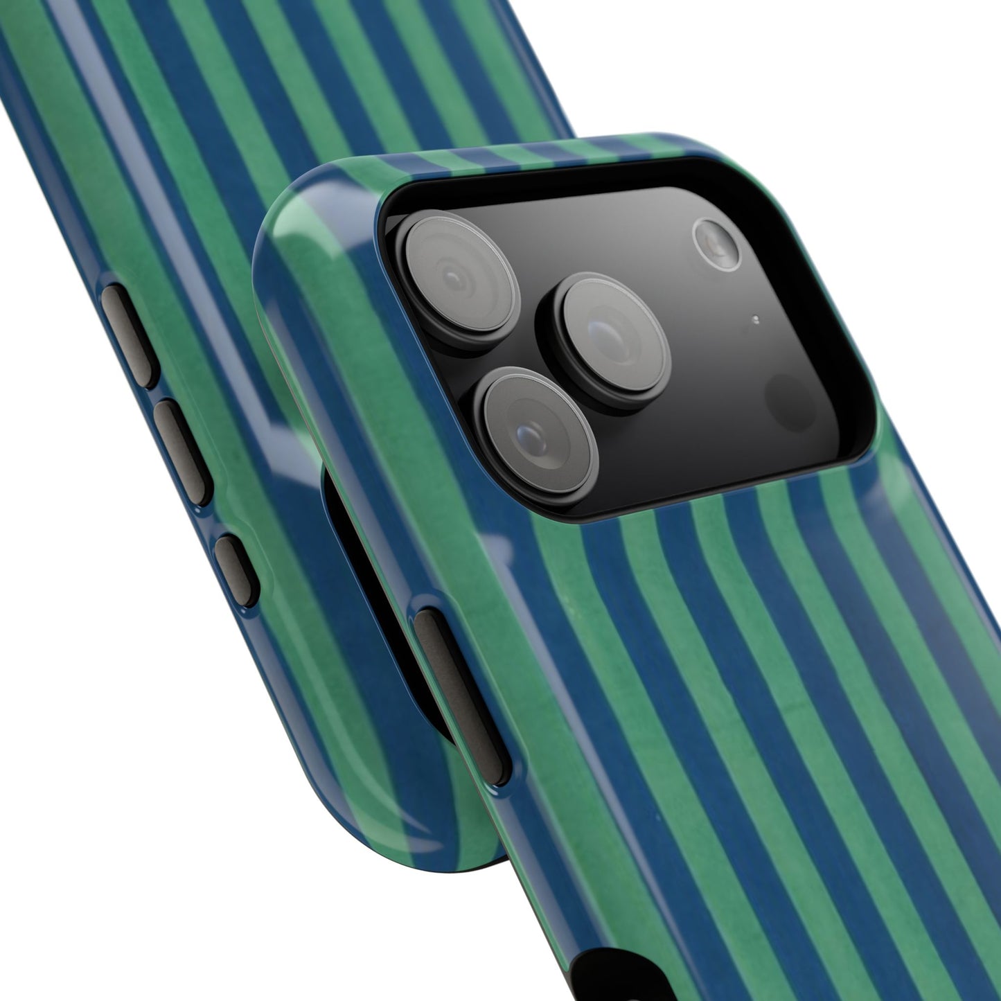 Green & Blue Stripes Phone Case