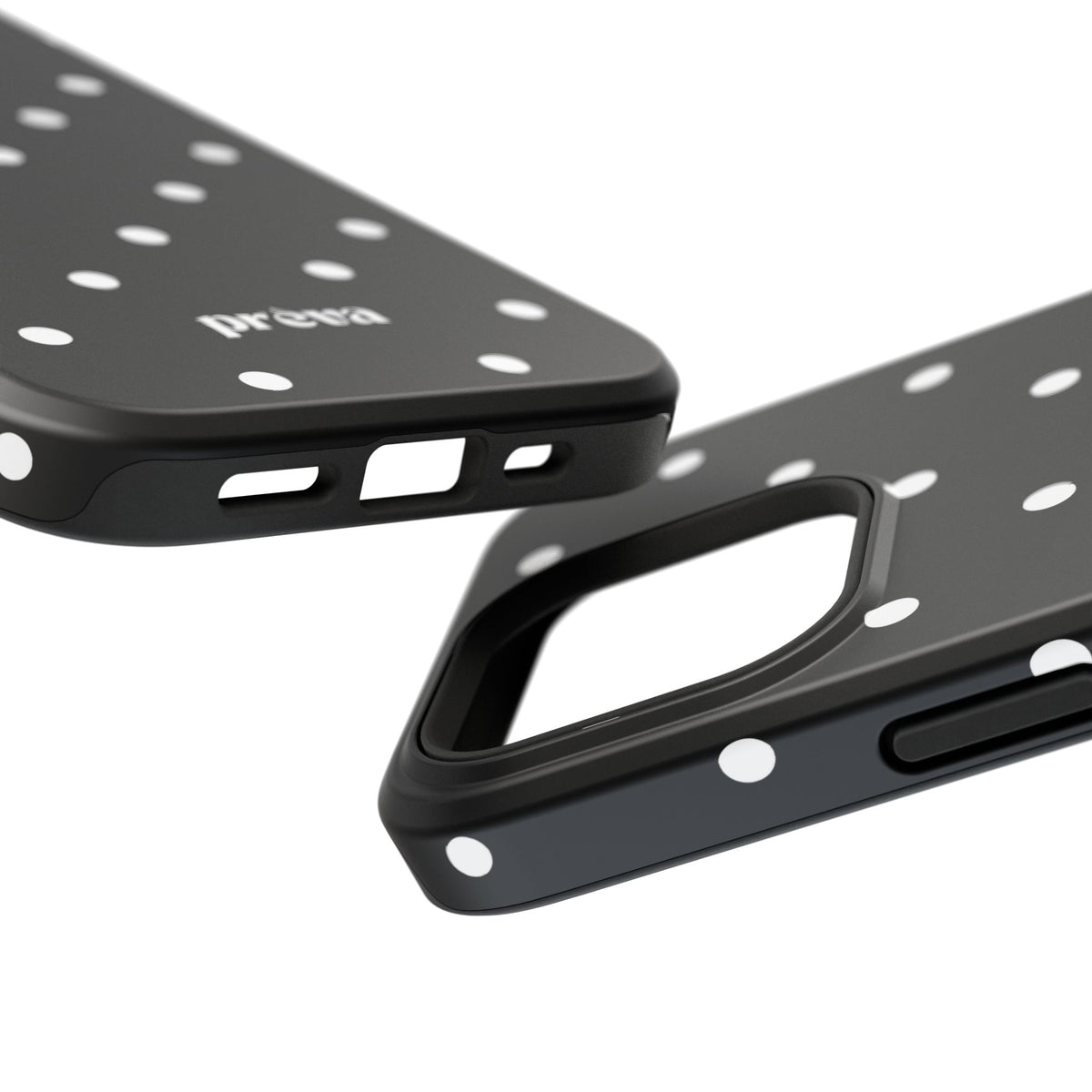 Black with White Polka Dots Phone Case