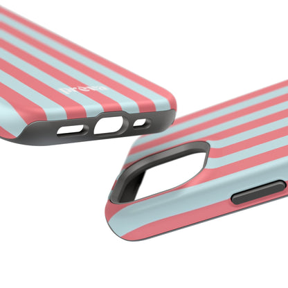 Coral & Teal Stripes Phone Case