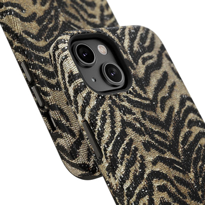 Phone Case — Impact‑Resistant Tiger Print Rug Texture