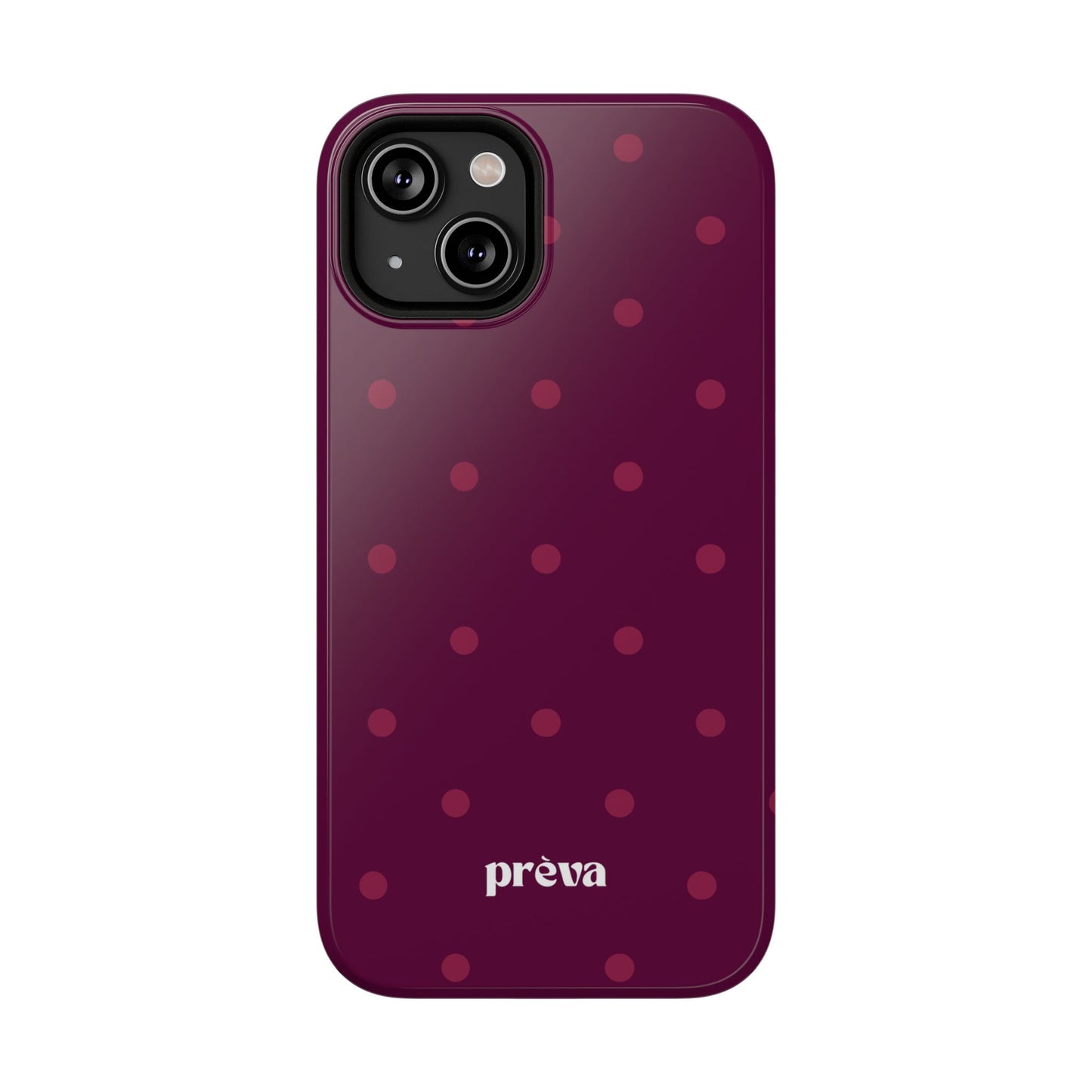 Maroon Polka Dots Phone Case