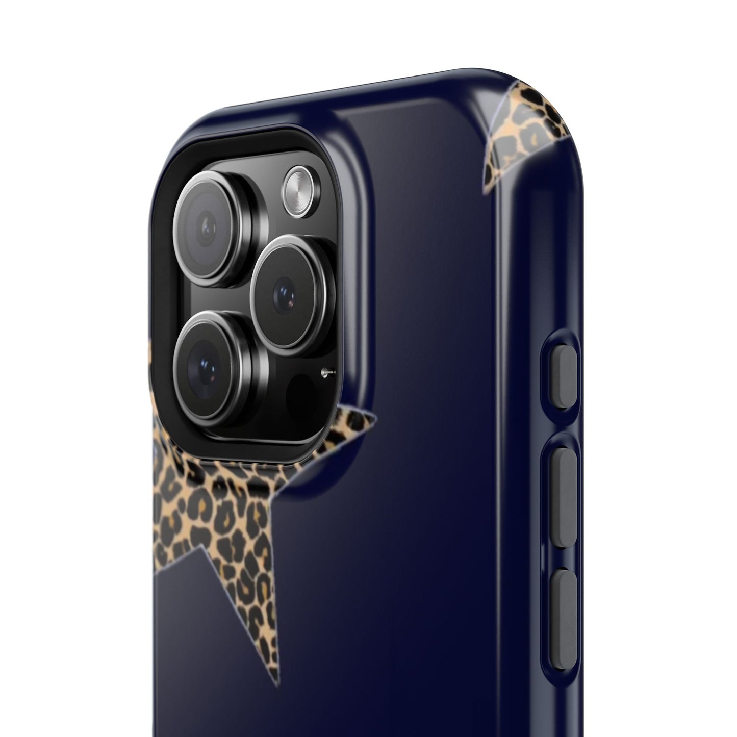 Navy Leopard Star Phone Case