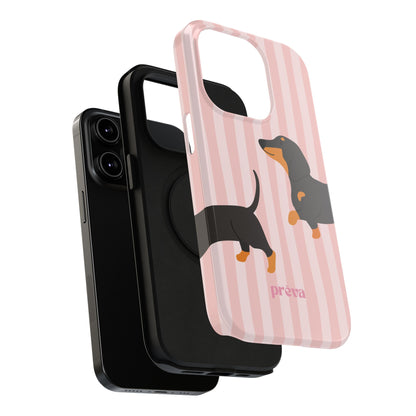 Dachshund Pink Stripes
