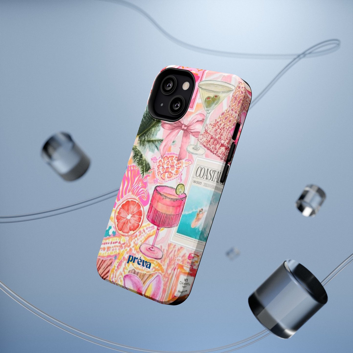 Pink Cocktail Collage Phone Case