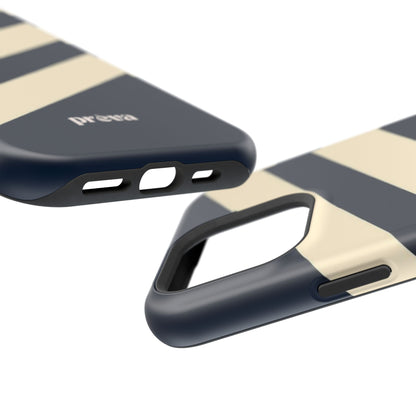 Striped Navy & Cream Phone Case