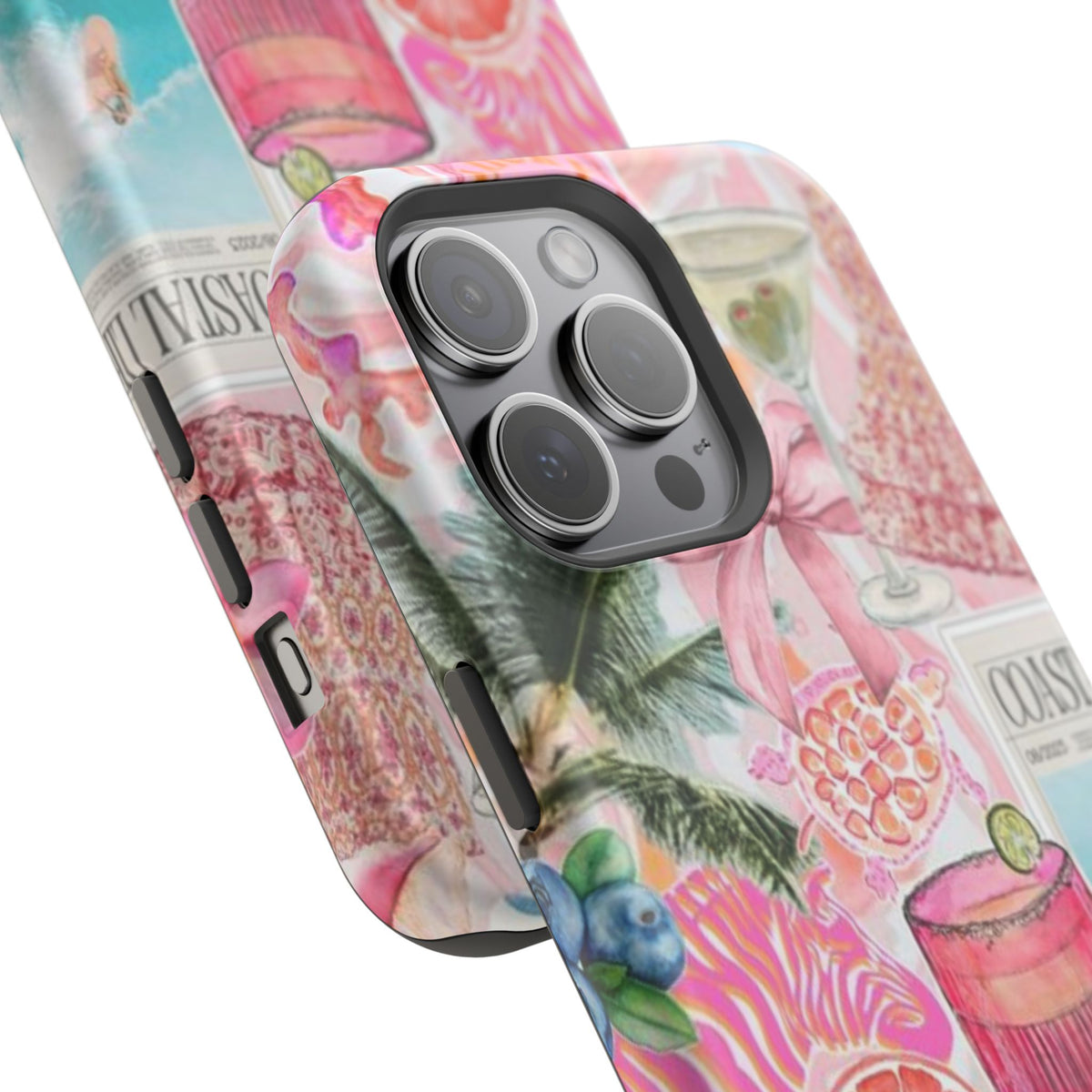Pink Cocktail Collage Phone Case
