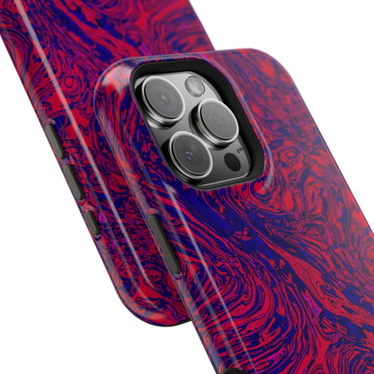 Marbled Red & Purple Impact Phone Case