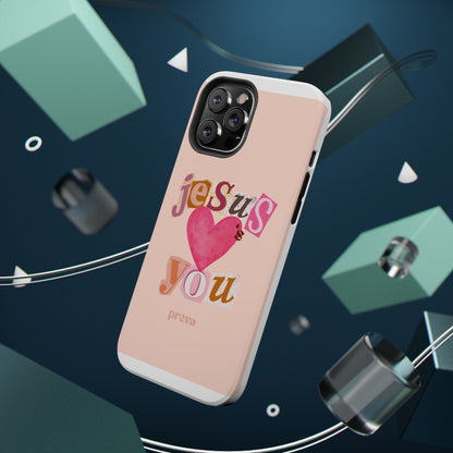 Pink Jesus Loves You Phone Case