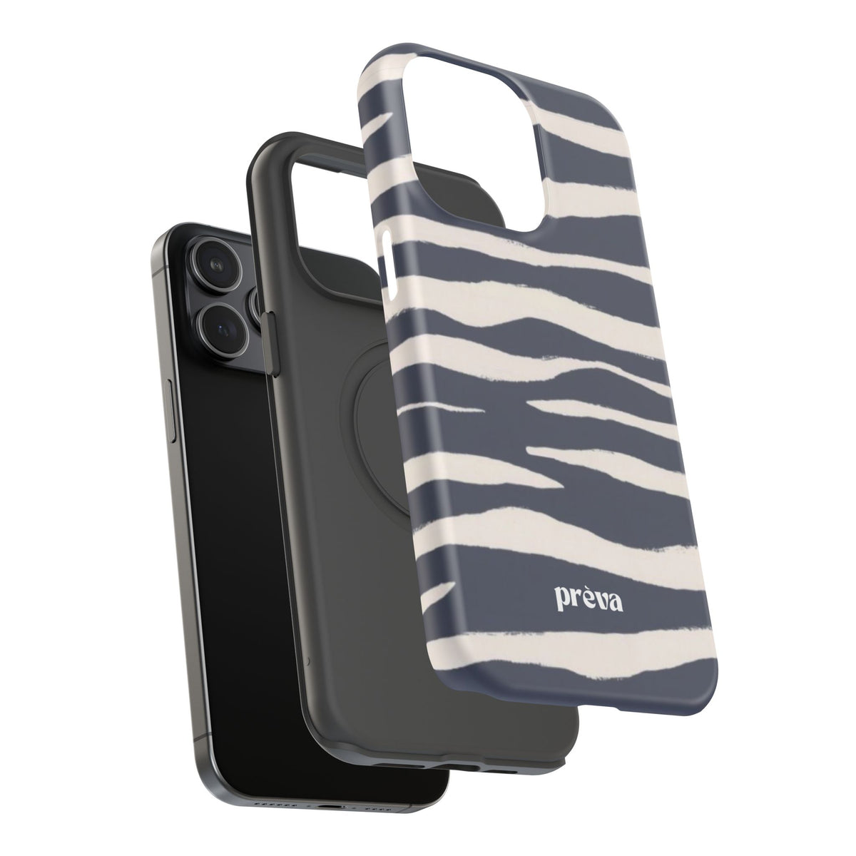 Navy & Cream Zebra Phone Case