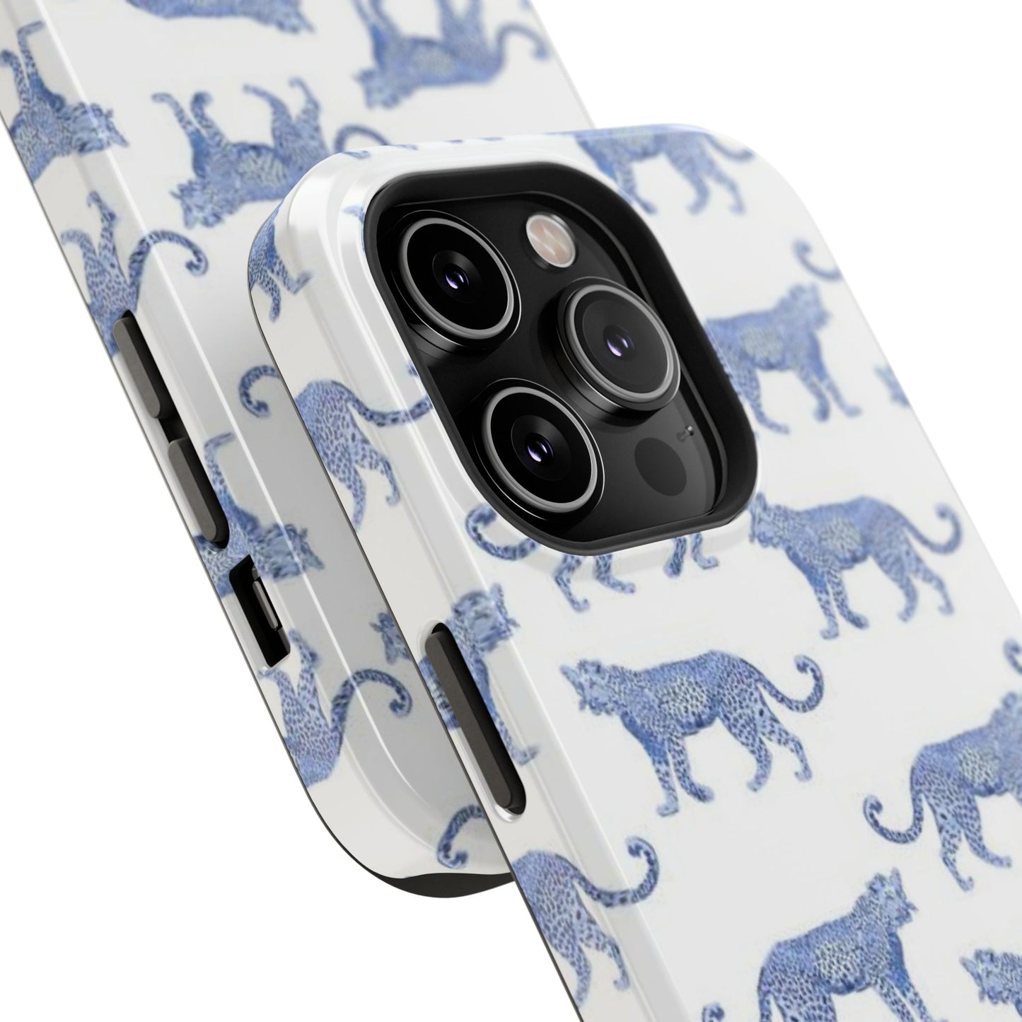 Blue Leopard Pattern Phone Case