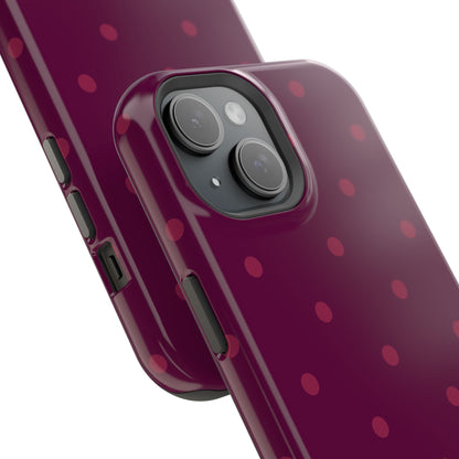 Maroon Polka Dots Phone Case
