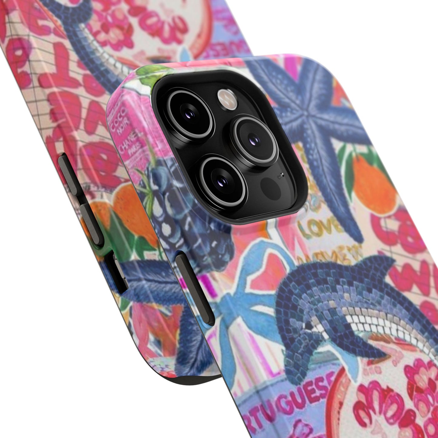 Dolphin Tropics Collage Phone Case