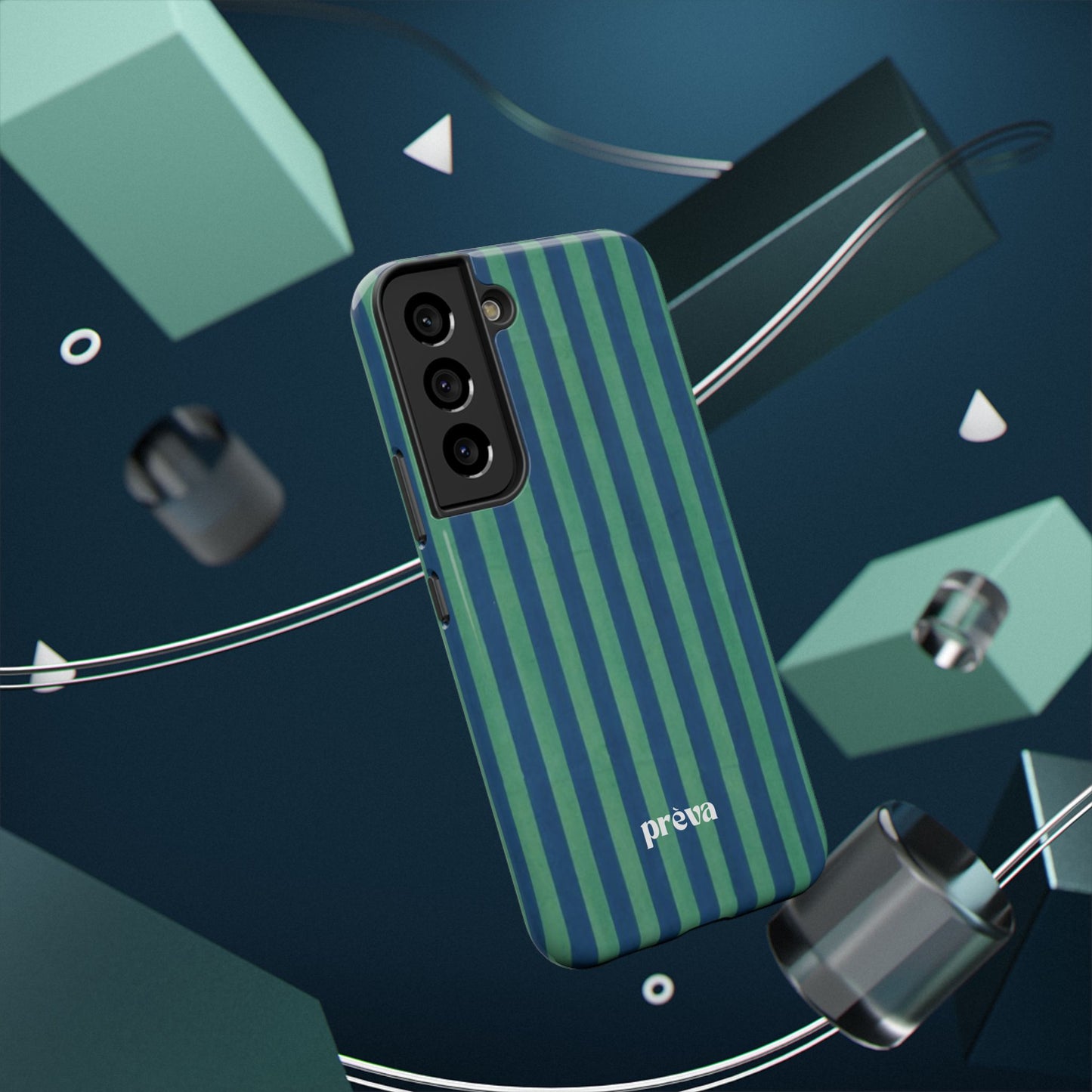 Green & Blue Stripes Phone Case