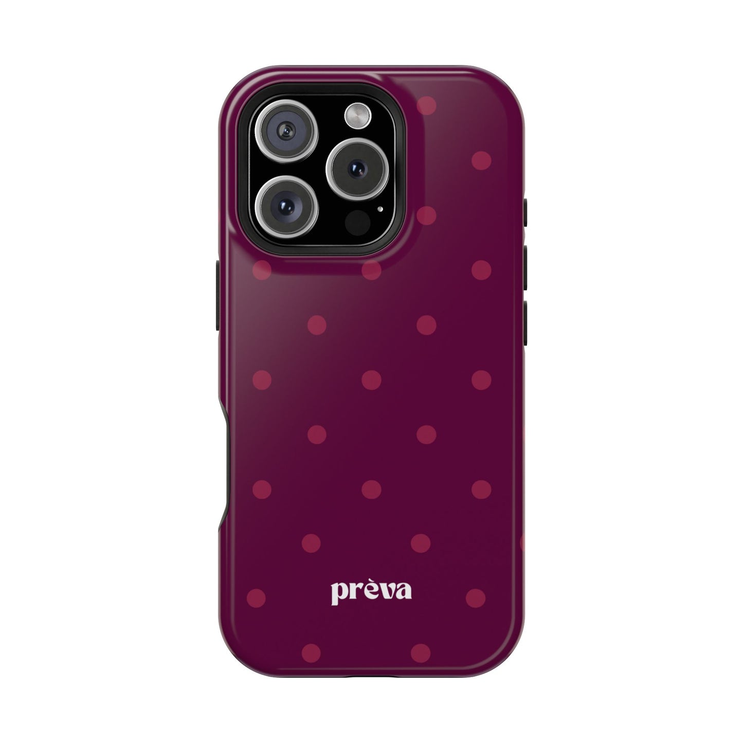 Maroon Polka Dots Phone Case