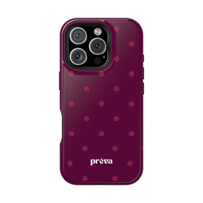 Maroon Polka Dots Phone Case