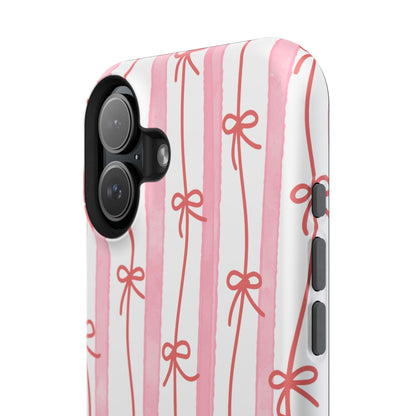 Pink Bow Chain Phone Case