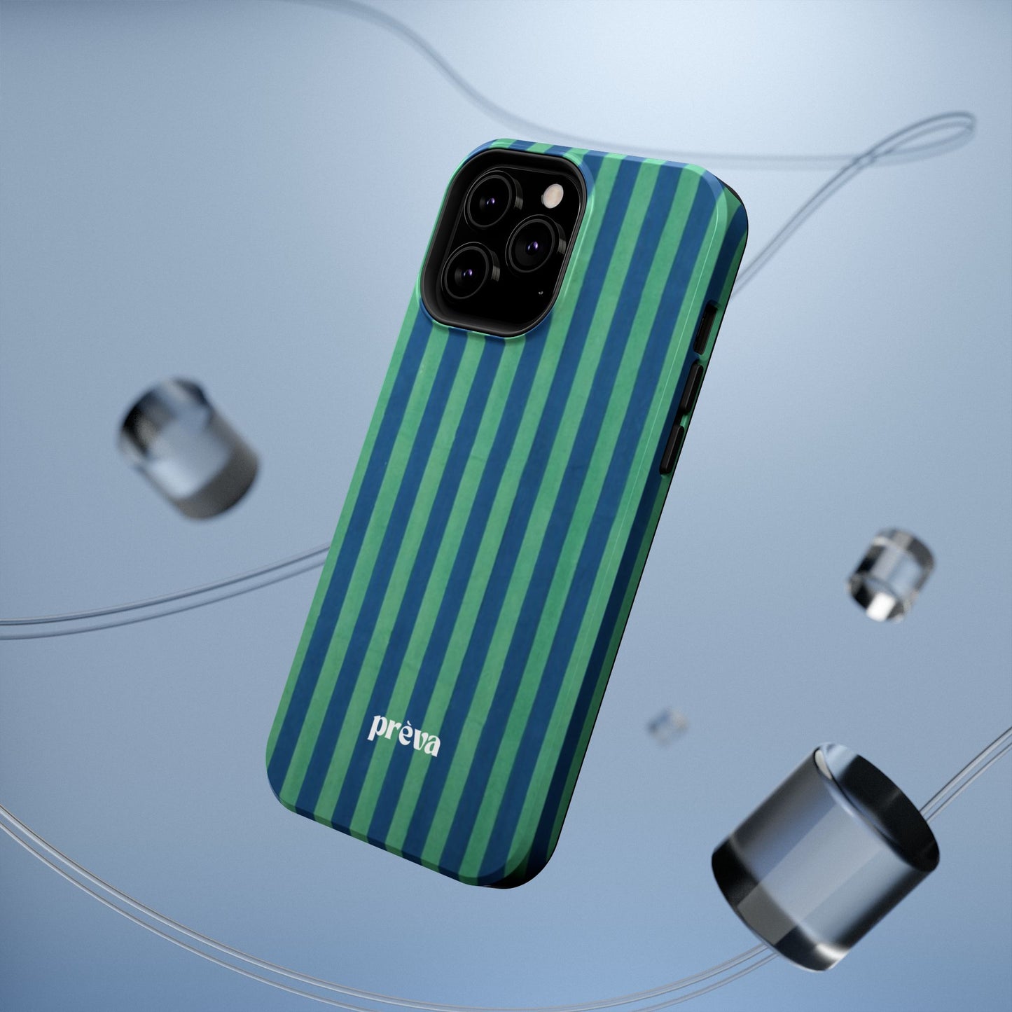 Green & Blue Stripes Phone Case