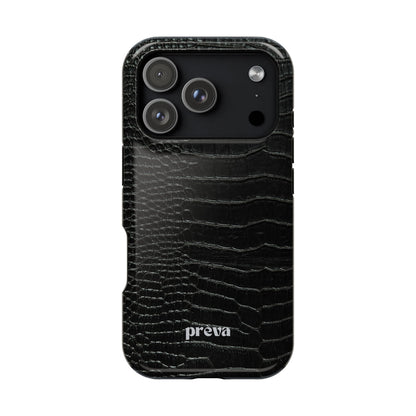Black Croc Phone Case