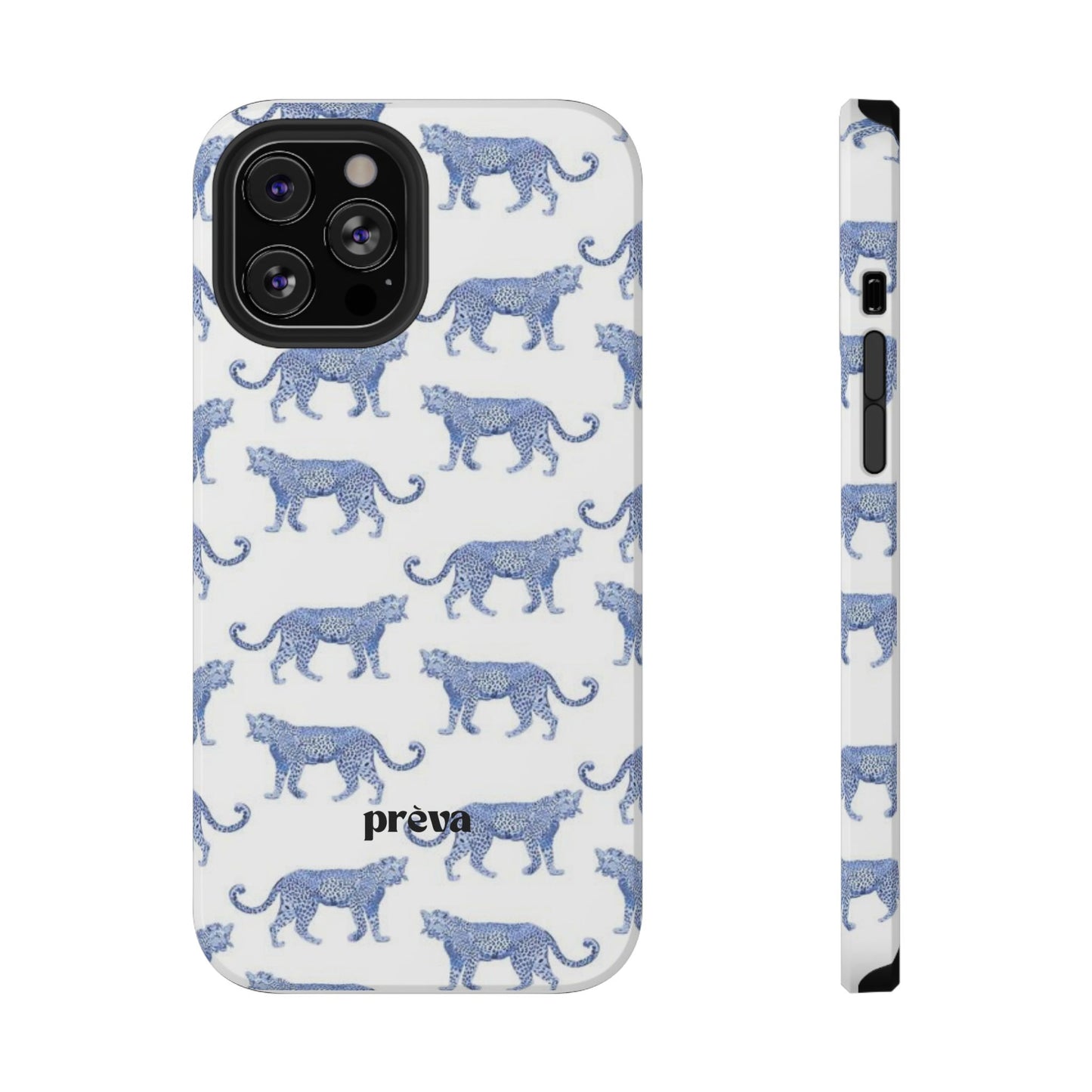 Blue Leopard Pattern Phone Case