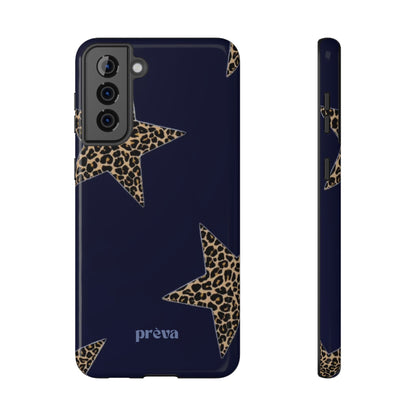 Navy Leopard Star Phone Case