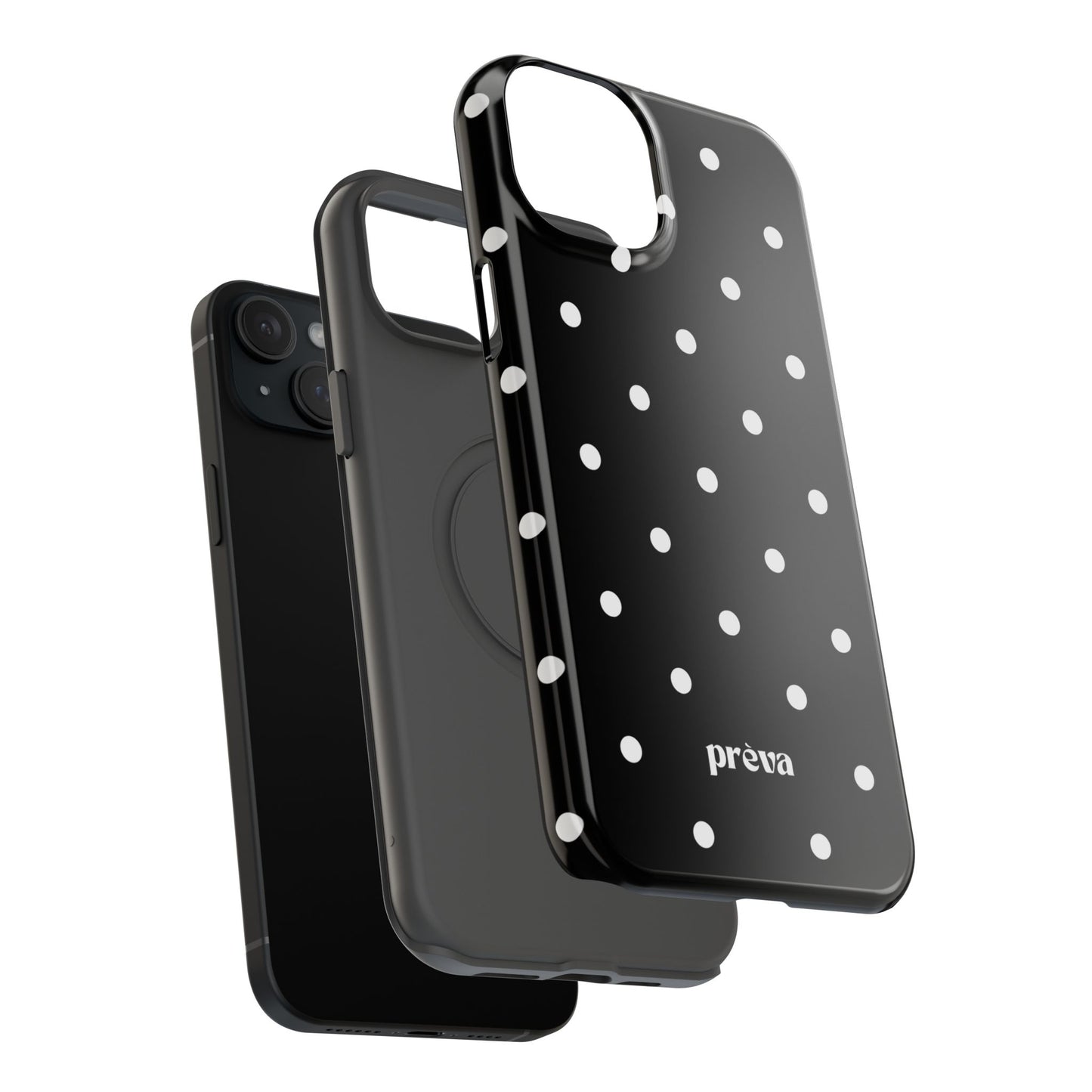 Black with White Polka Dots Phone Case
