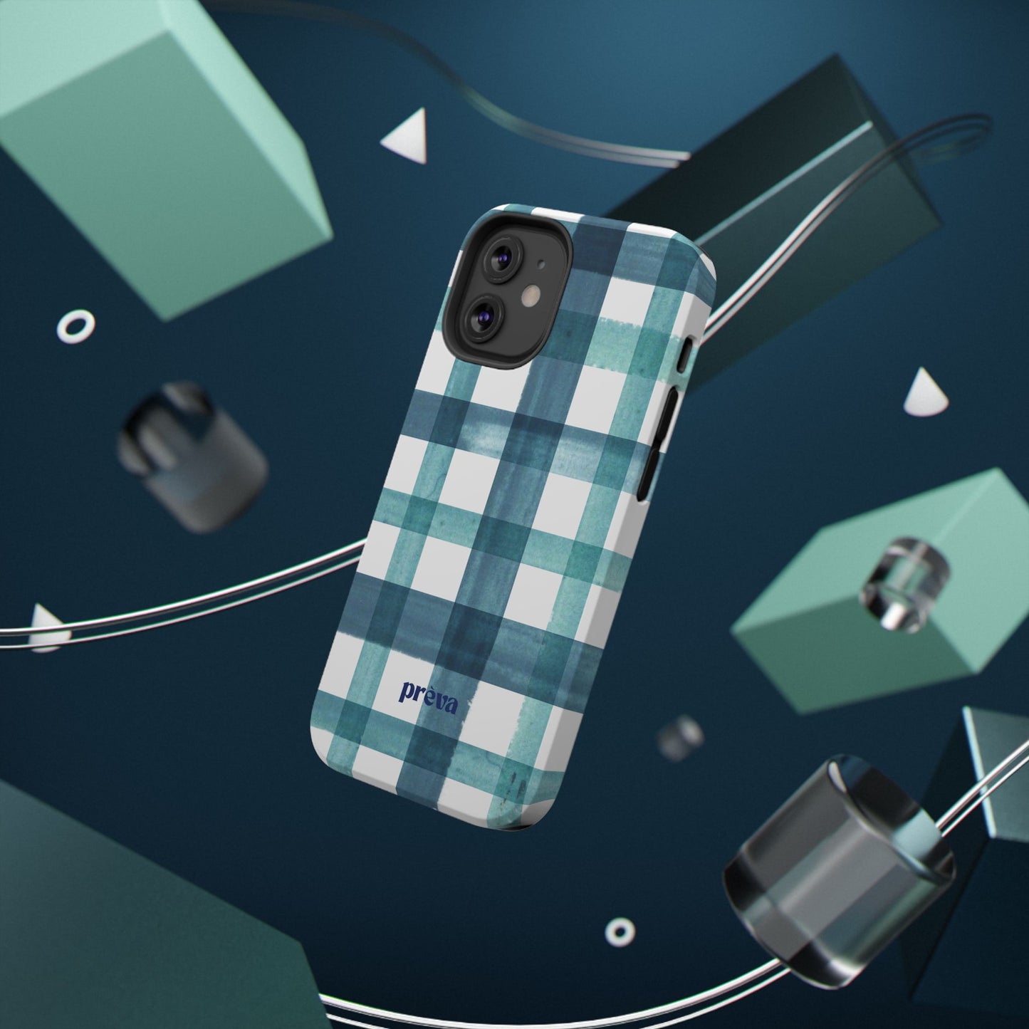 Teal Plaid Phone Case