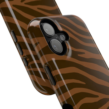 Brown Tiger Stripe Phone Case