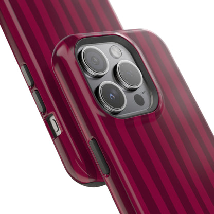 Burgandy Stripes x Ava Dudderar Phone Case